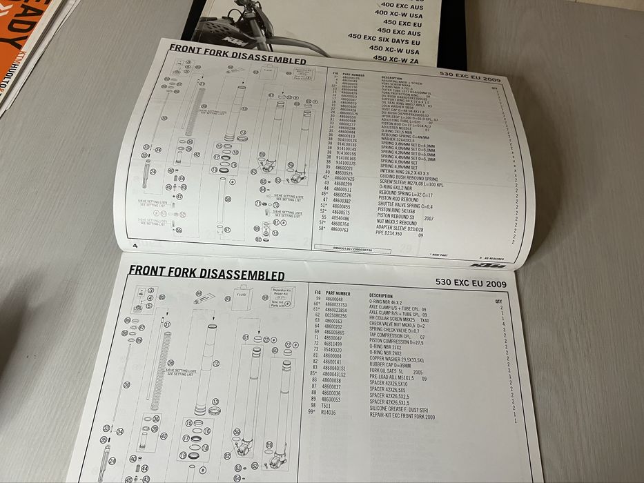 Менуал КТМ 2008-2010 год ендуро мотокрос