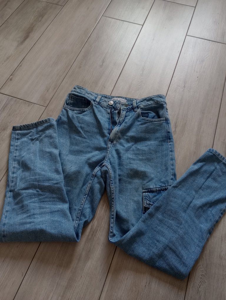 Spodnie Cargo Jeansowe