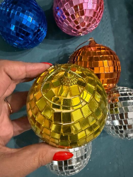 Діско шар новорічні прикраси іграшки на ялинку 12 см Disco ball диско