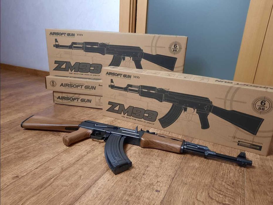 Автомат ак47 детский zm93 игрушечный для детей металический на пульках