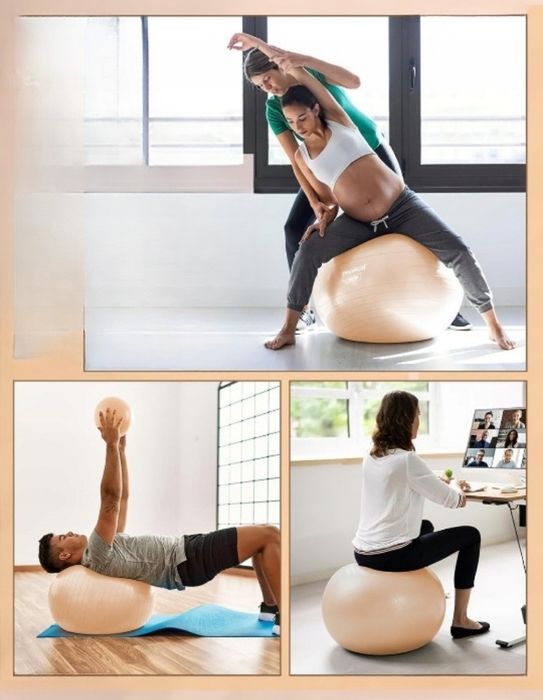 Piłka do pilates gimnastyczna 65 cm fitness siłownia ćwiczenia piłka m