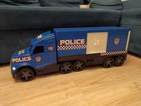 Samochód policja z naczepą Wader Magic Truck, 79 cm, niebieski