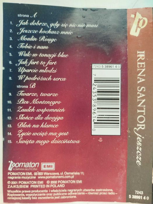 Irena Santor jeszcze kaseta Pomaton