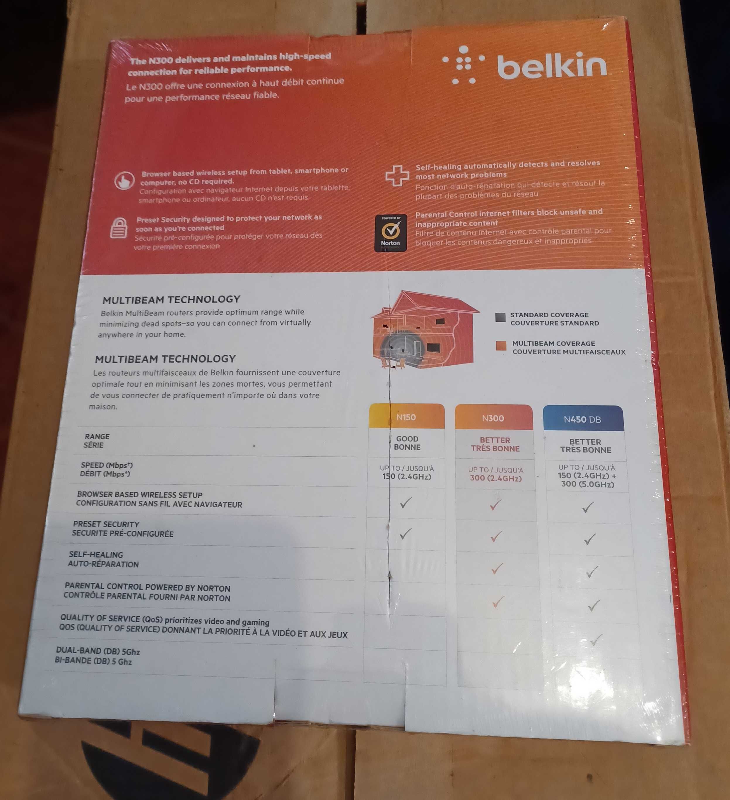 Belkin N300 Wi-Fi Router - Equipamento novo