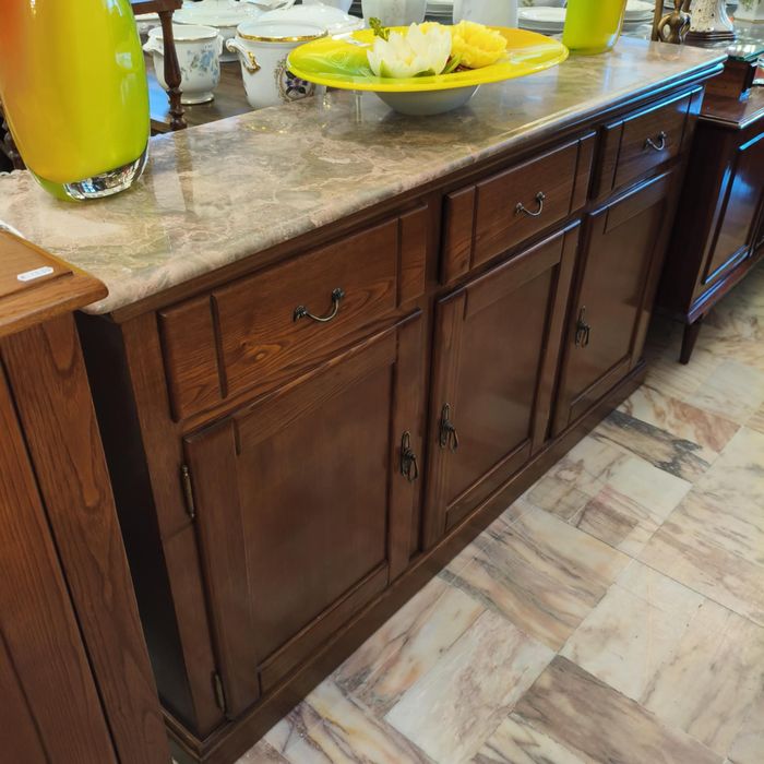 Aparador Pinho c/ Pedra Mármore