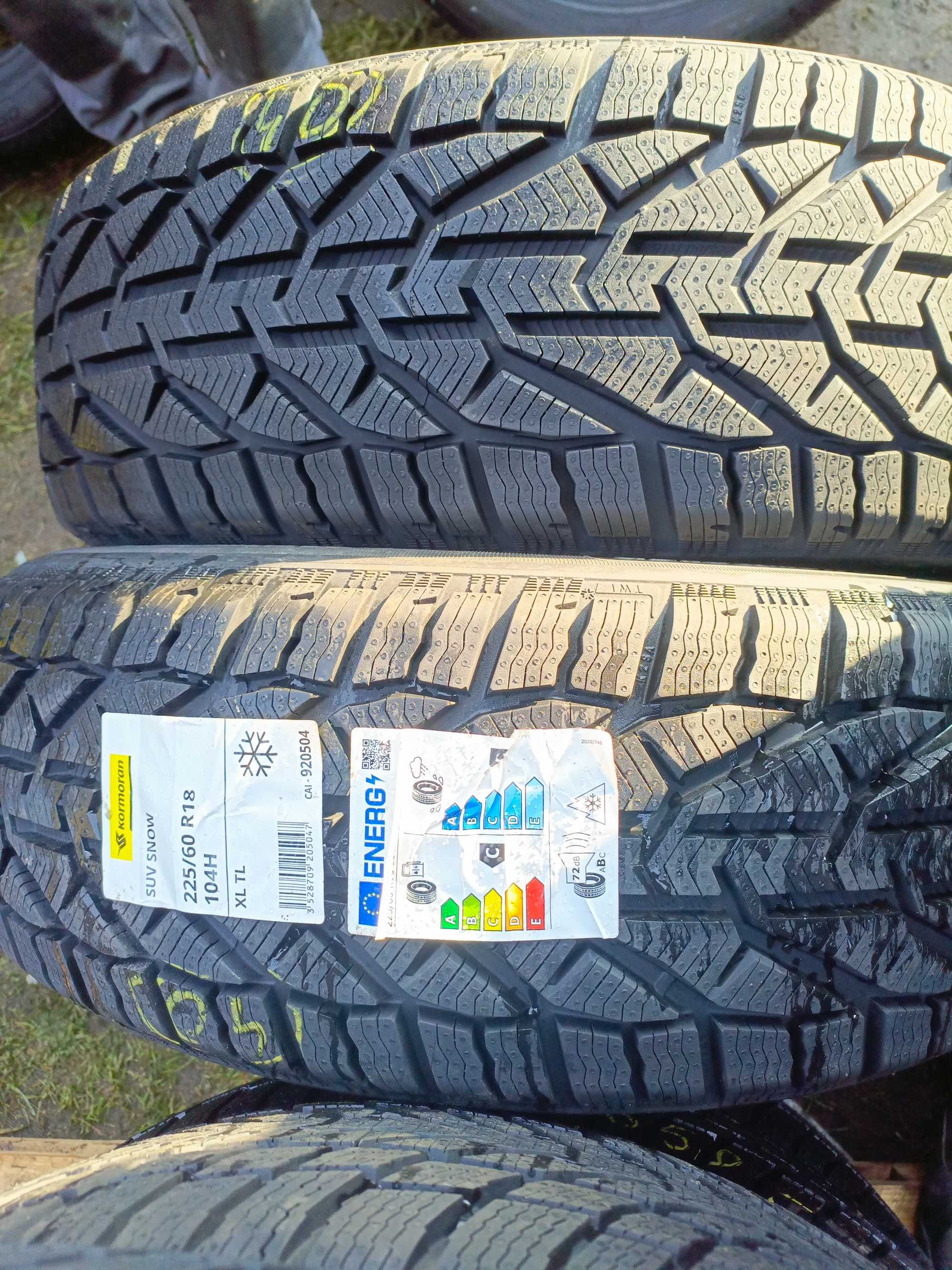 Nowe opony zimowe 225/60/18 Kormoran 2 sztuki 2024r
