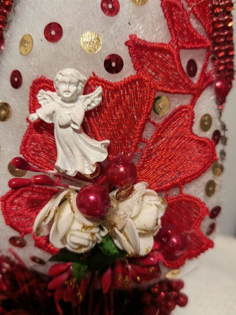 Decoração Natal Artesanal em forma de Pinheiro
