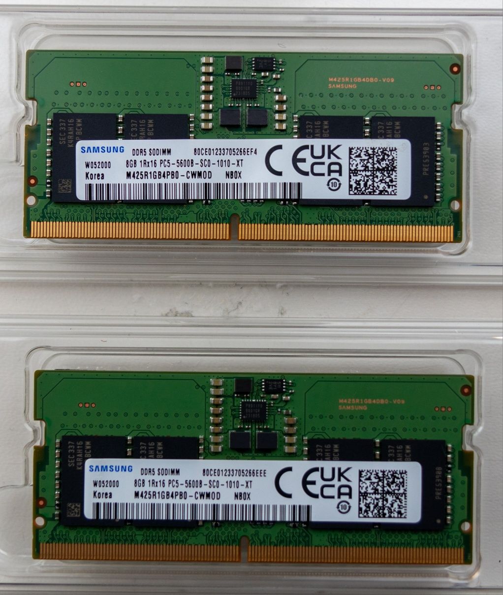 16Gb (комплект 2x8 GB) DDR5 Samsung 5200 МГц SODIMM