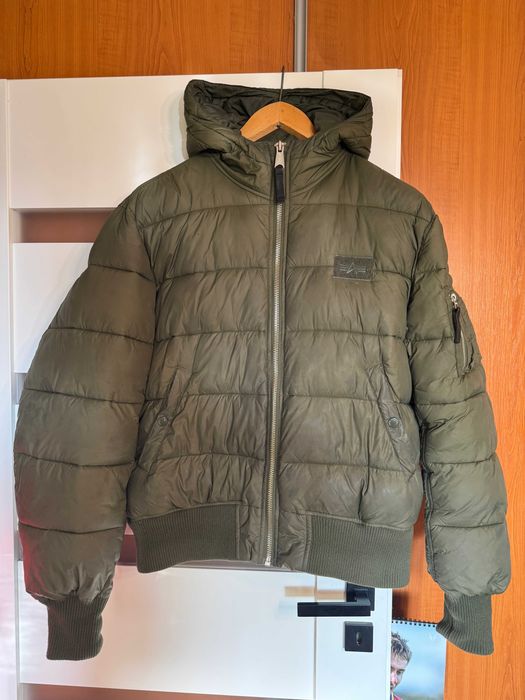 Kurtka, bomber ALPHA INDUSTRIES puchowa bomberka, ciepła, zimowa