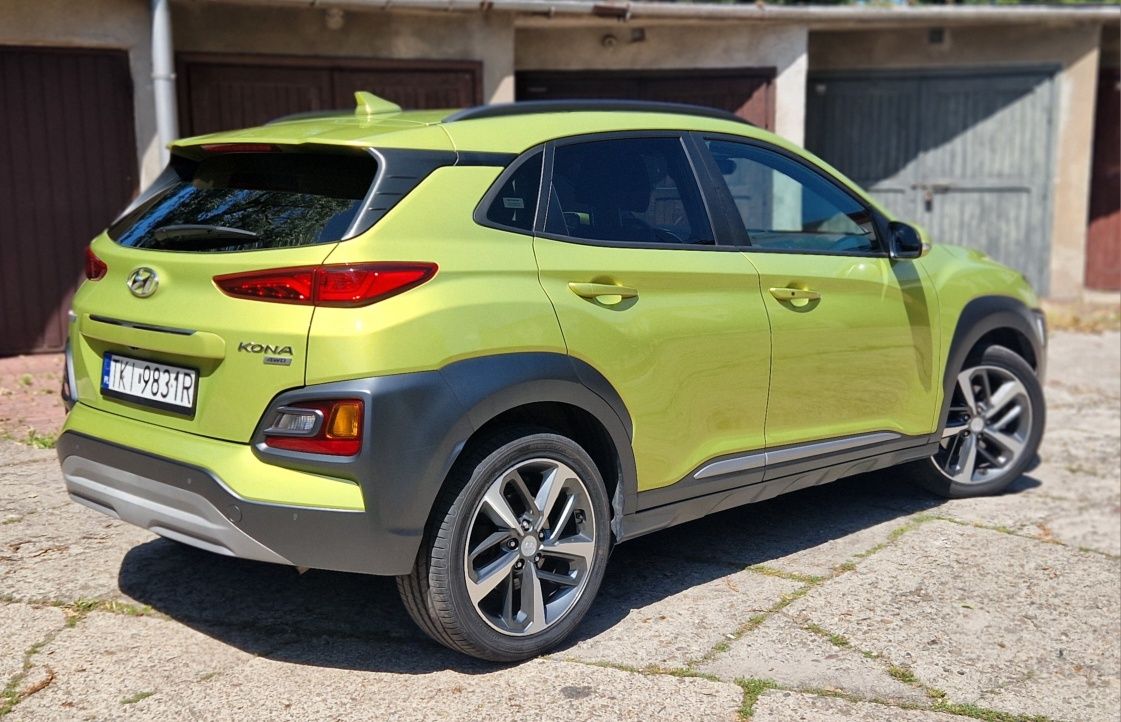 Hyundai Kona 2019, 1.6 CRDi 136KM, automat 4x4, 1wł, salon PL, bezwyp.
