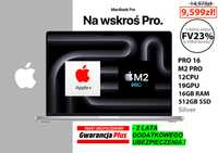 NOWY Apple MacBook Pro 16 M2 512GB M3 +ETUI UBEZPIECZ.+GW-2LATA! FV23%