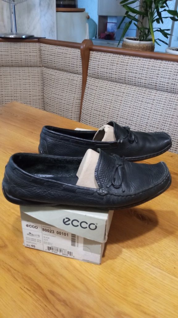 Туфли  мокасины Ecco натуральная кожа 40 р