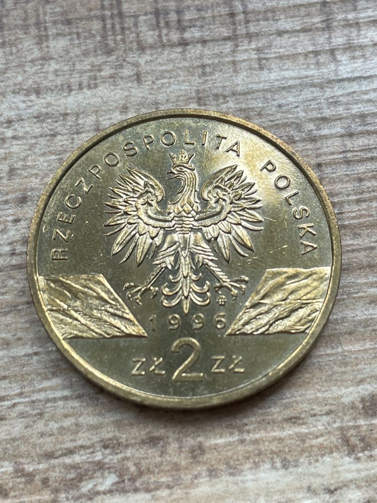 Moneta 2 złote - 2 zł - Zwierzęta świata - Jeż - 1996 rok