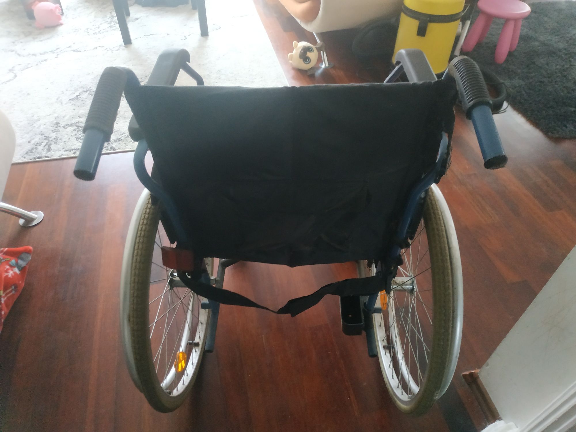 Wózek inwalidzki składany stalowy
