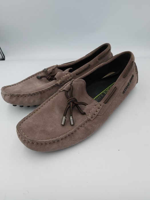 Buty VERSACE JEANS  rozmiar 40 mokasyny skora zamszowa beż