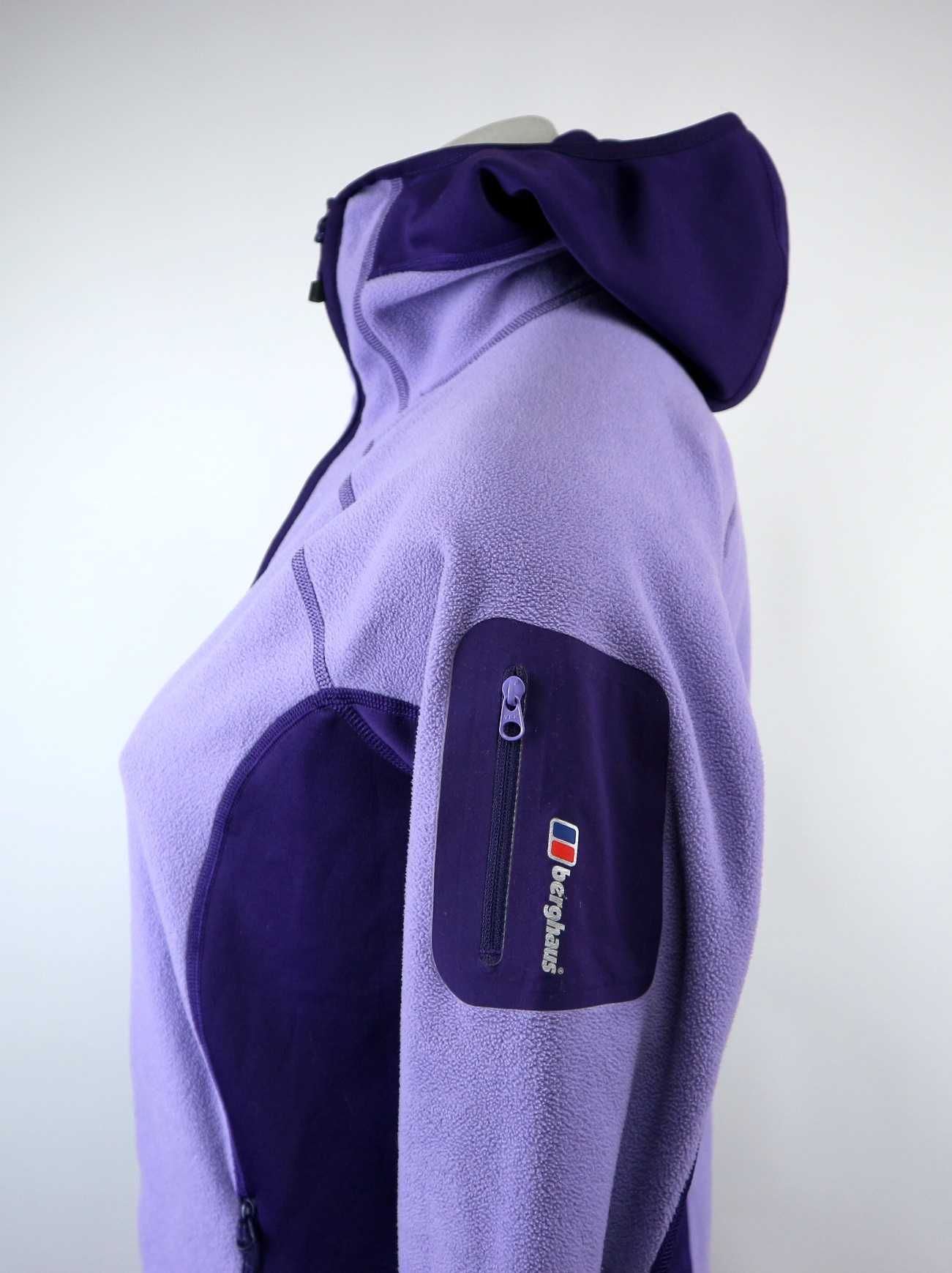 Berghaus outdoorowa hybrydowa kurtka z kapturem z polaru XL