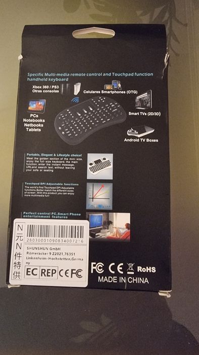 Teclado Mini Wireless Mouse Combo