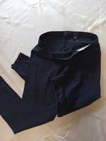 Granatowe bawełniane  leginsy spodnie