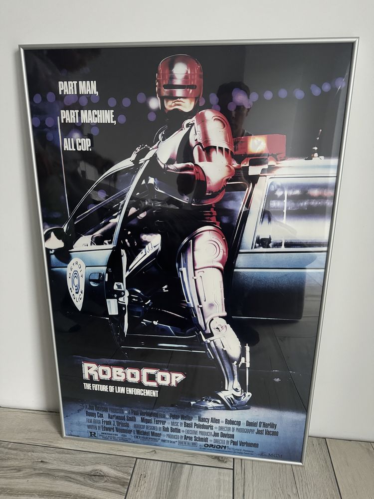 Filmowy plakat retro w metalowej ramce 92/62 cm - Robocop