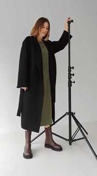 Пальто зимове жіноче від бренду topallto, колір чорний, оверсайз крій