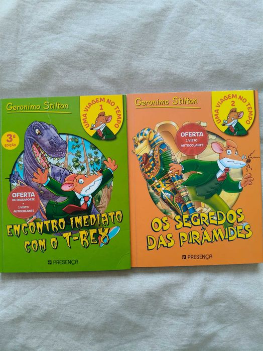 Livros 1 e 2 da Coleção Geronimo Stilton