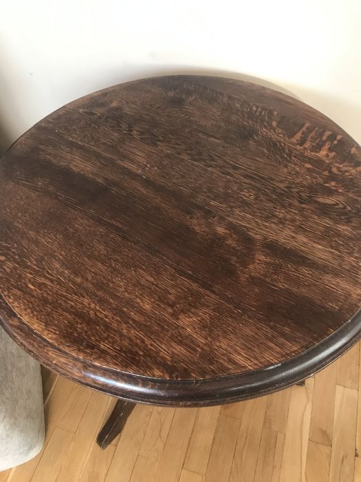 Stolik okragly debowy
