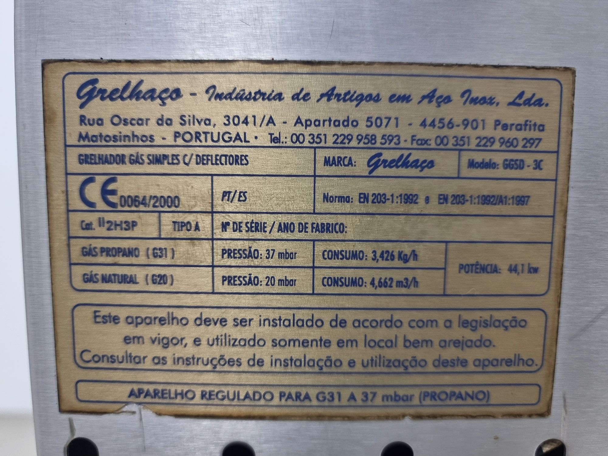 Grelhador industrial gás (Negociável)