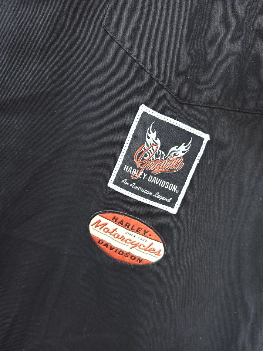 Рубашка Harley Davidson M сорочка харлі з нашивками
