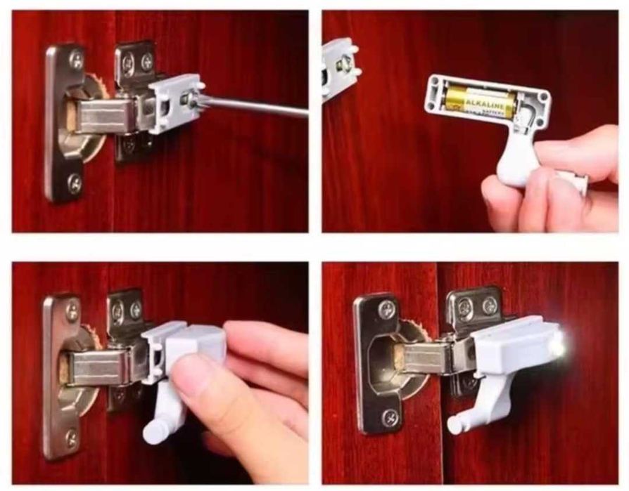 LED lampki światełka do szafki szuflady 4szt