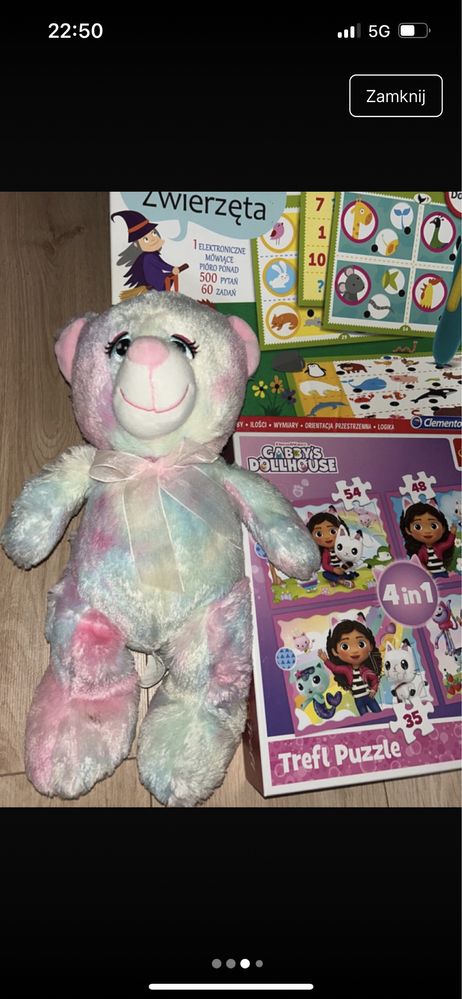Clementoni mówiące pióro puzzle pluszak zestaw
