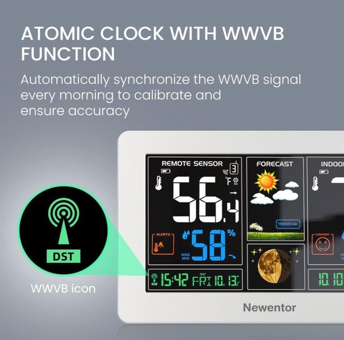 Метеостанція Newentor Wireless Indoor Outdoor, метеорологічний термоме