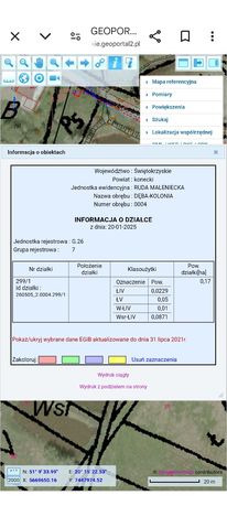 sprzedam staw z działką w miejscowości Dęba Kolonia . Niedaleko sielp