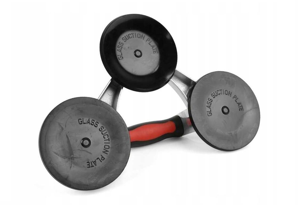 Profesjonalna Przyssawka do Szyb 3x125 mm 190 KG Uchwyt ALU + Guma
