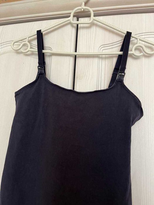 Koszulka granatowa na ramiączkach do karmienia HM Mama 34 XS