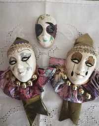 Dekoracja mini Maski Weneckie Pierrot 4 sztuki Bibeloty