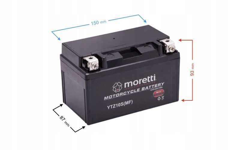 Akumulator motocyklowy Moretti MTZ10S ytz10s