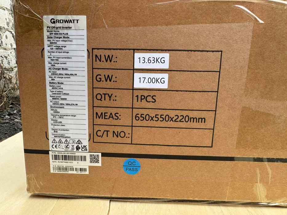 Інвертор Growatt 6 кВт SPF6000 ES PLUS с Wi-Fi модулем