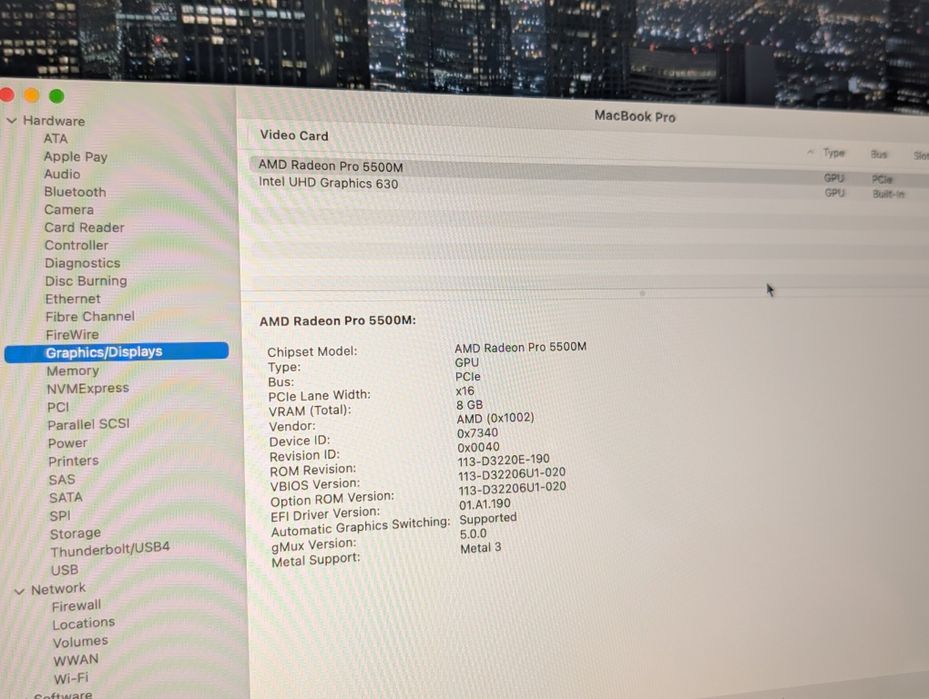MacBook Pro 16 2019 | I9 | 32GB | 1TB | AMD Radeon 5500m | 136 циклів