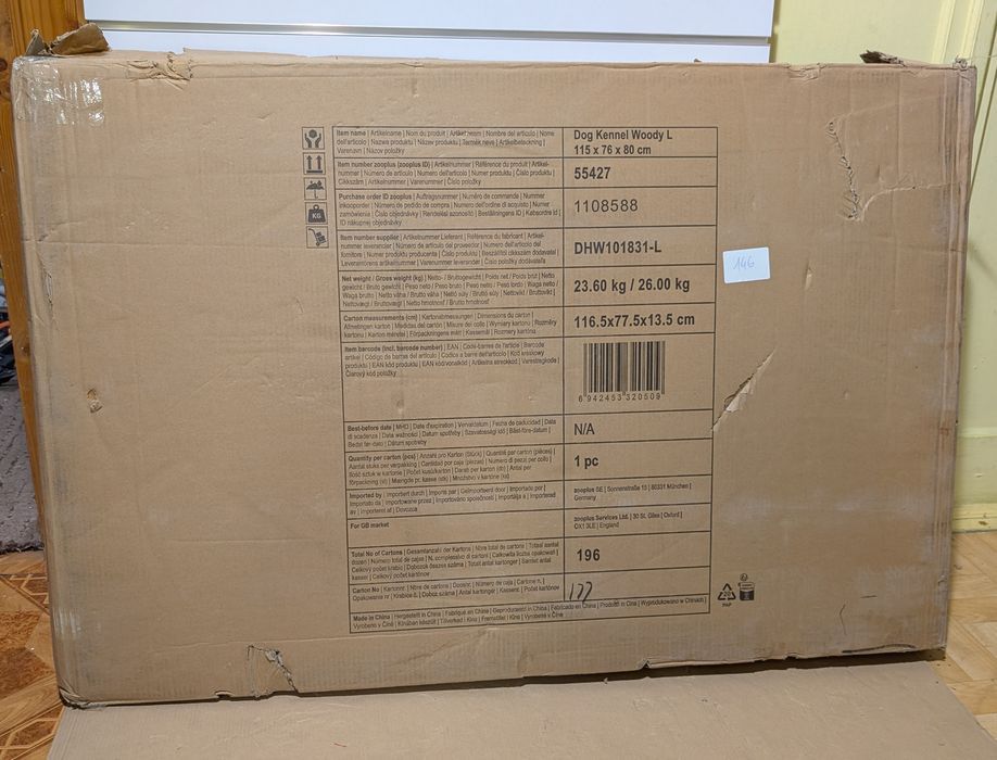 Buda Dla Psa Woody Z Płaskim Dachem L Duża 115X76X80Cm - Po Zwrocie