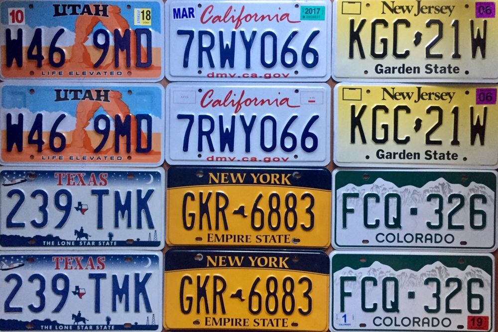 Парные американские номерные знаки США авто номера USA license plates