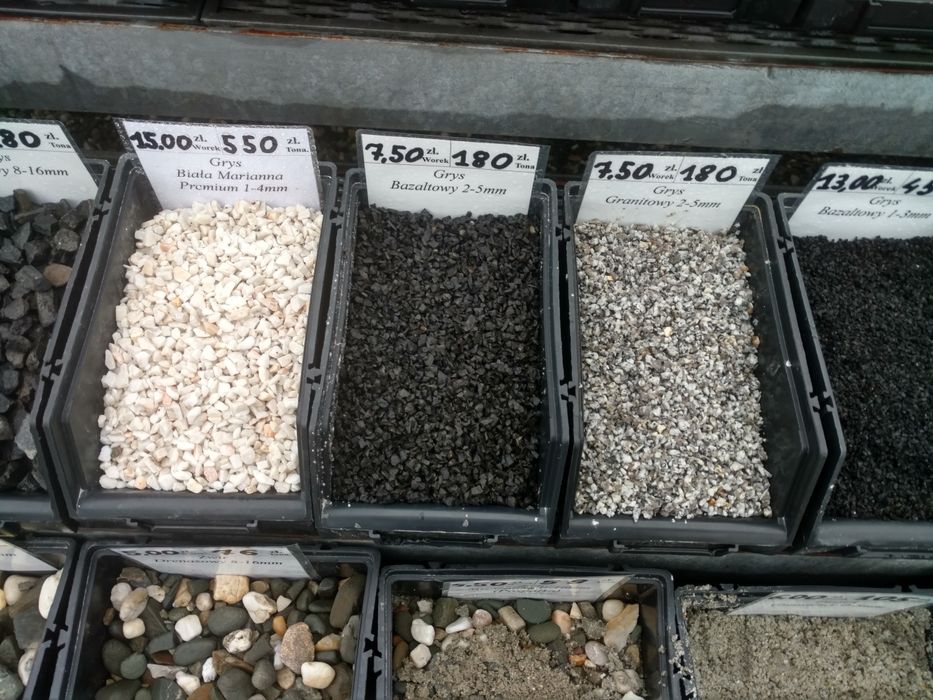 Bazalt 2-5mm kruszywo kamień grys szplit bazaltowy czarny do akwarium