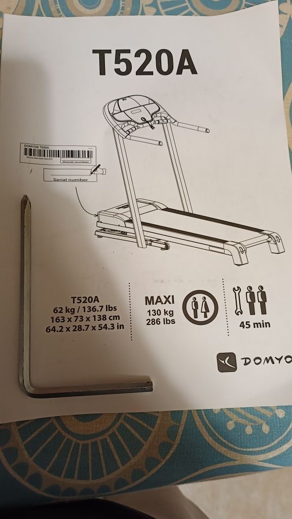 Passadeira corrida Domyos T520A