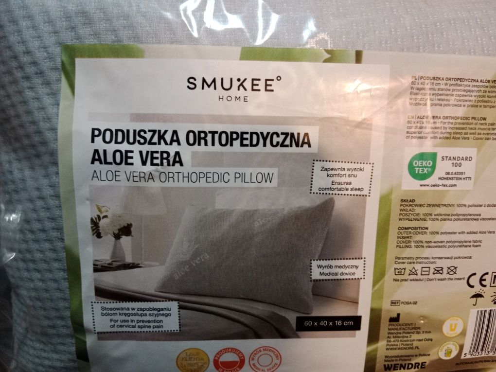 Nowa poduszka ortopedyczna Aloe Vera