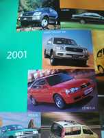 Prospekt samochodowy oferta Toyota 2001r