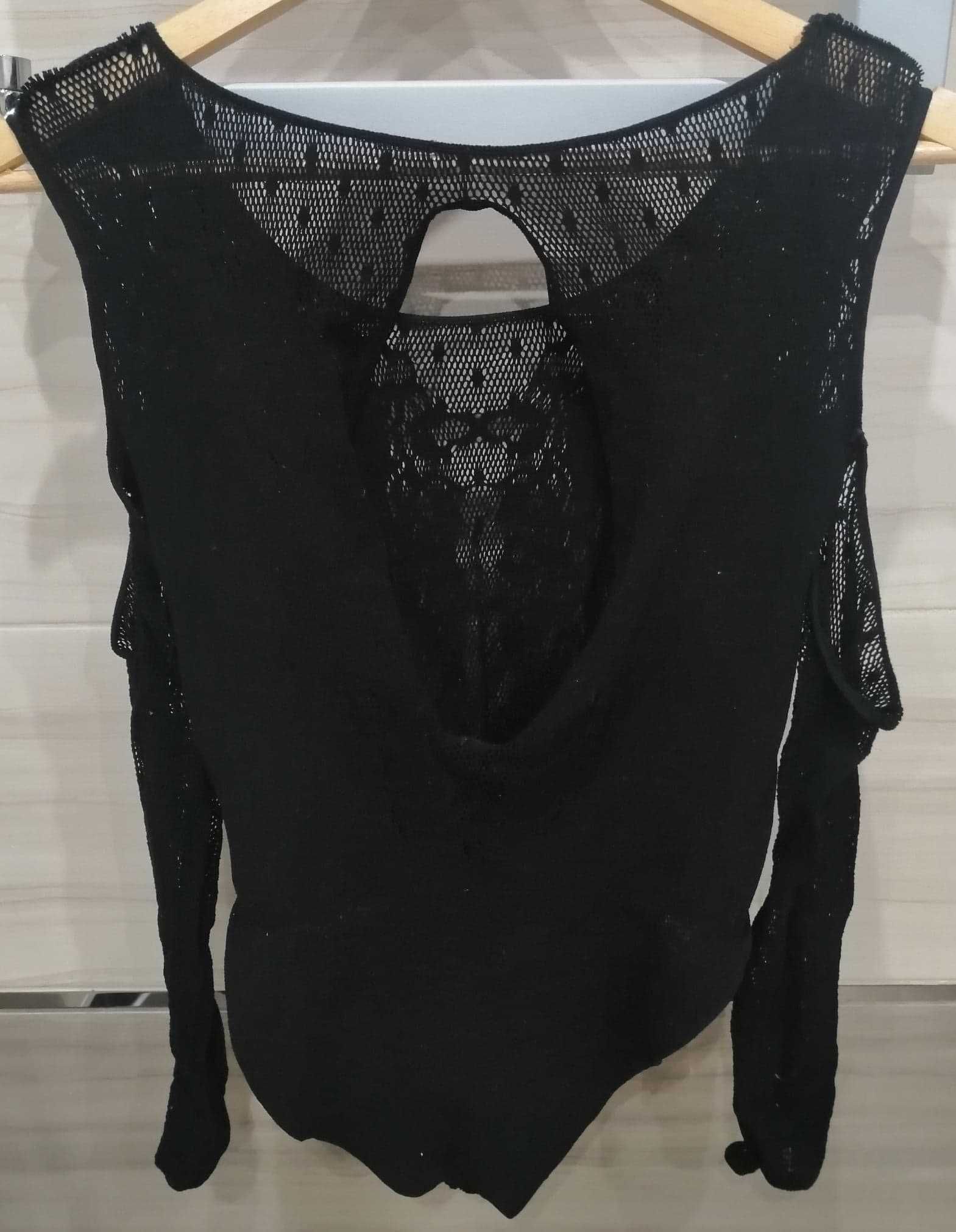 czarne body siateczka xs s m