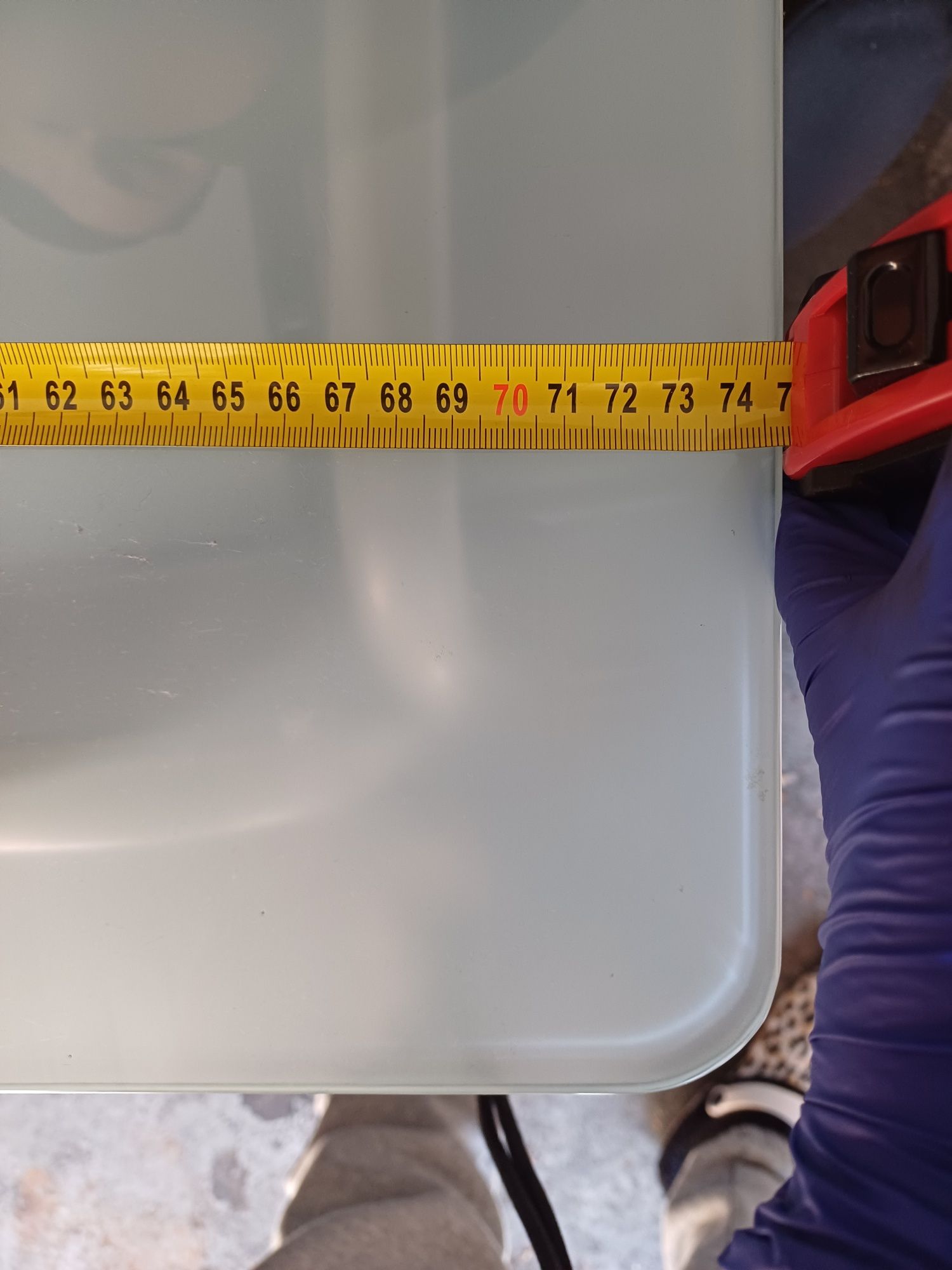 Mesa de cozinha de vidro