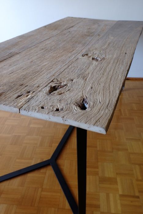 Stół jadalniany, loft, industrialny, stare drewno, rustykalny