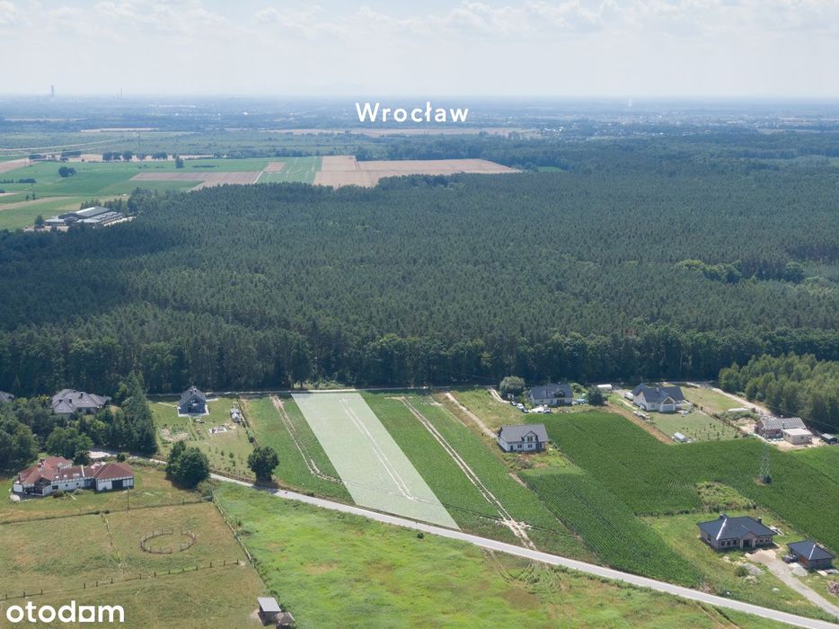 Działka siedliskowa pod lasem, 10min od Wrocławia