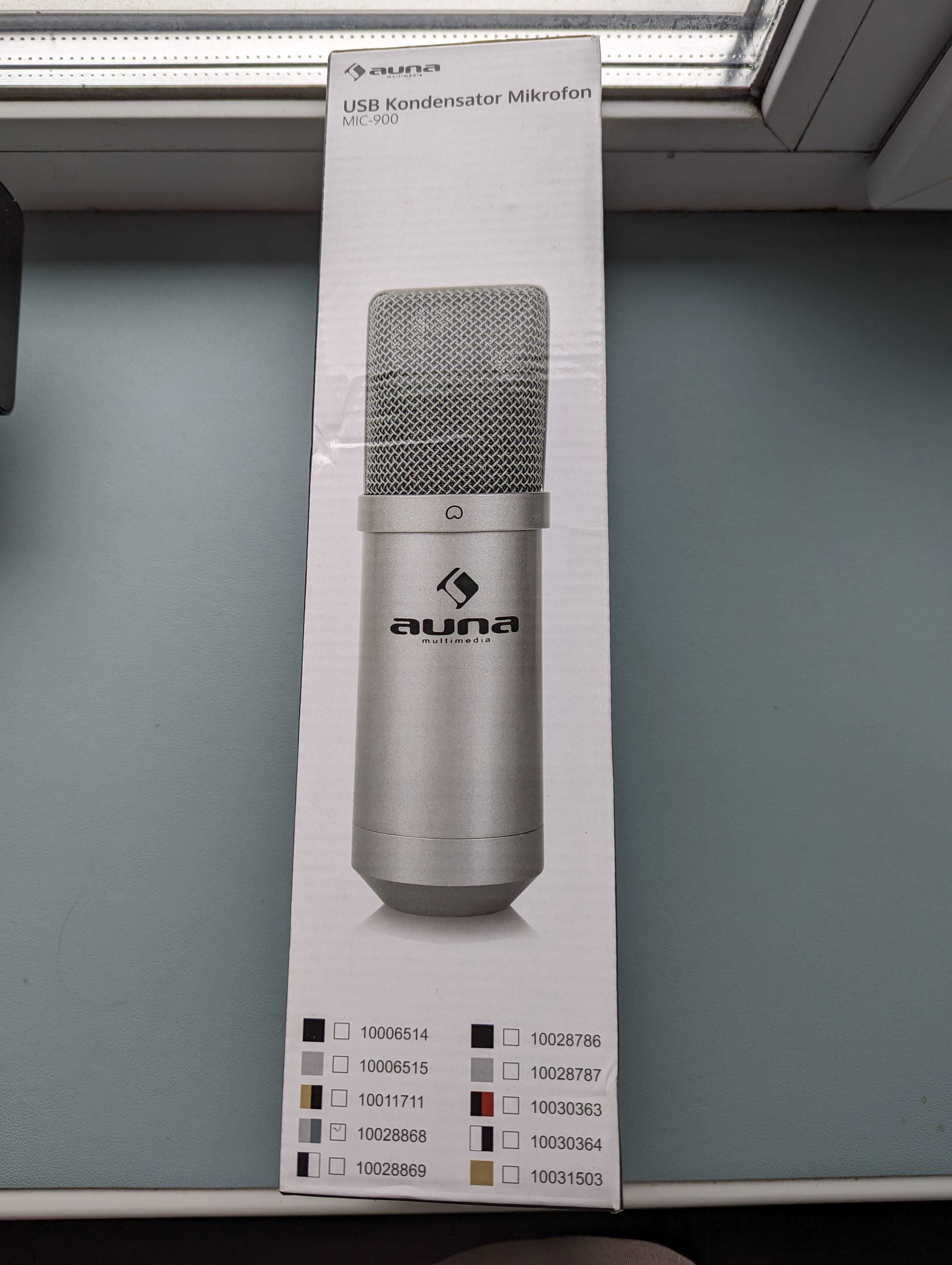 Німецький конденсаторний мікрофон студійний Auna MIC-900 (10028868)