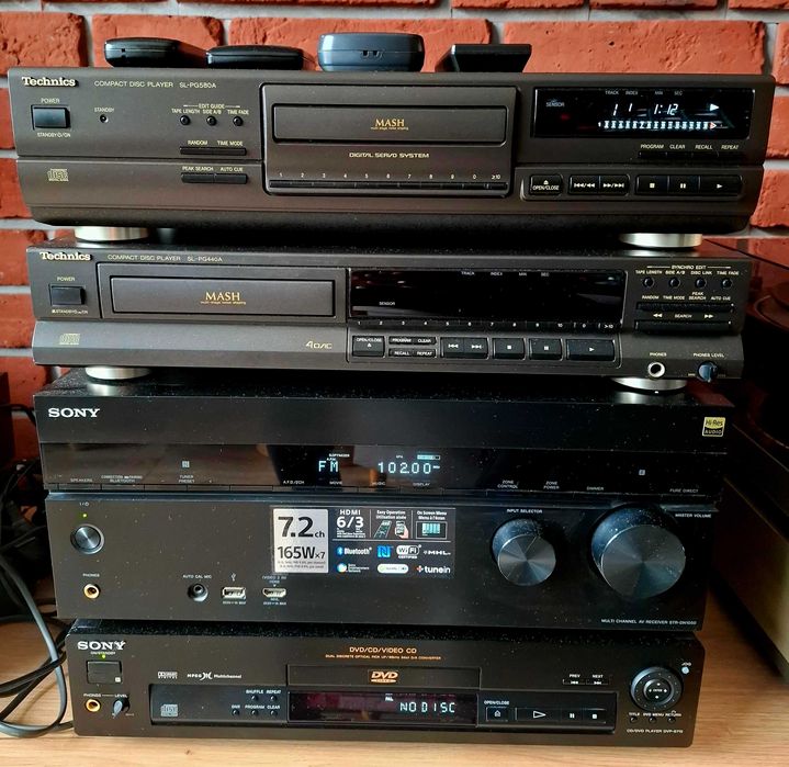 Cd Technics ampltuner i dvd Sony